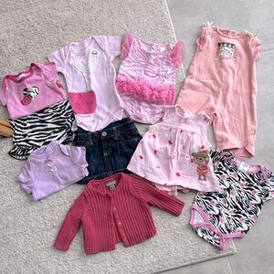 10 Piece Girl's Baby GAP,Gymboree,Old Navy... Mix & Match Bundle - Size 0-3 M